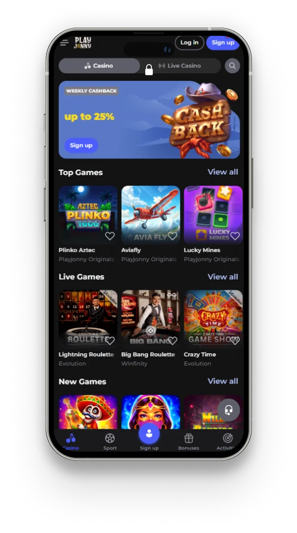 Play Jonny Casino app